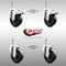 Service Caster 4 Inch 316SS Soft Rubber Swivel 12mm Threaded Stem Caster Lock Brake, 2PK SCC-SS316TSTTL20S414-SRS-M1215-2-S2 - alternate 3